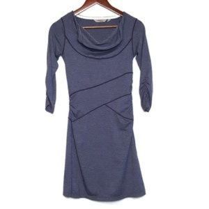 Athleta Purple Ukiah Cowl Neck Jersey Dress XXS